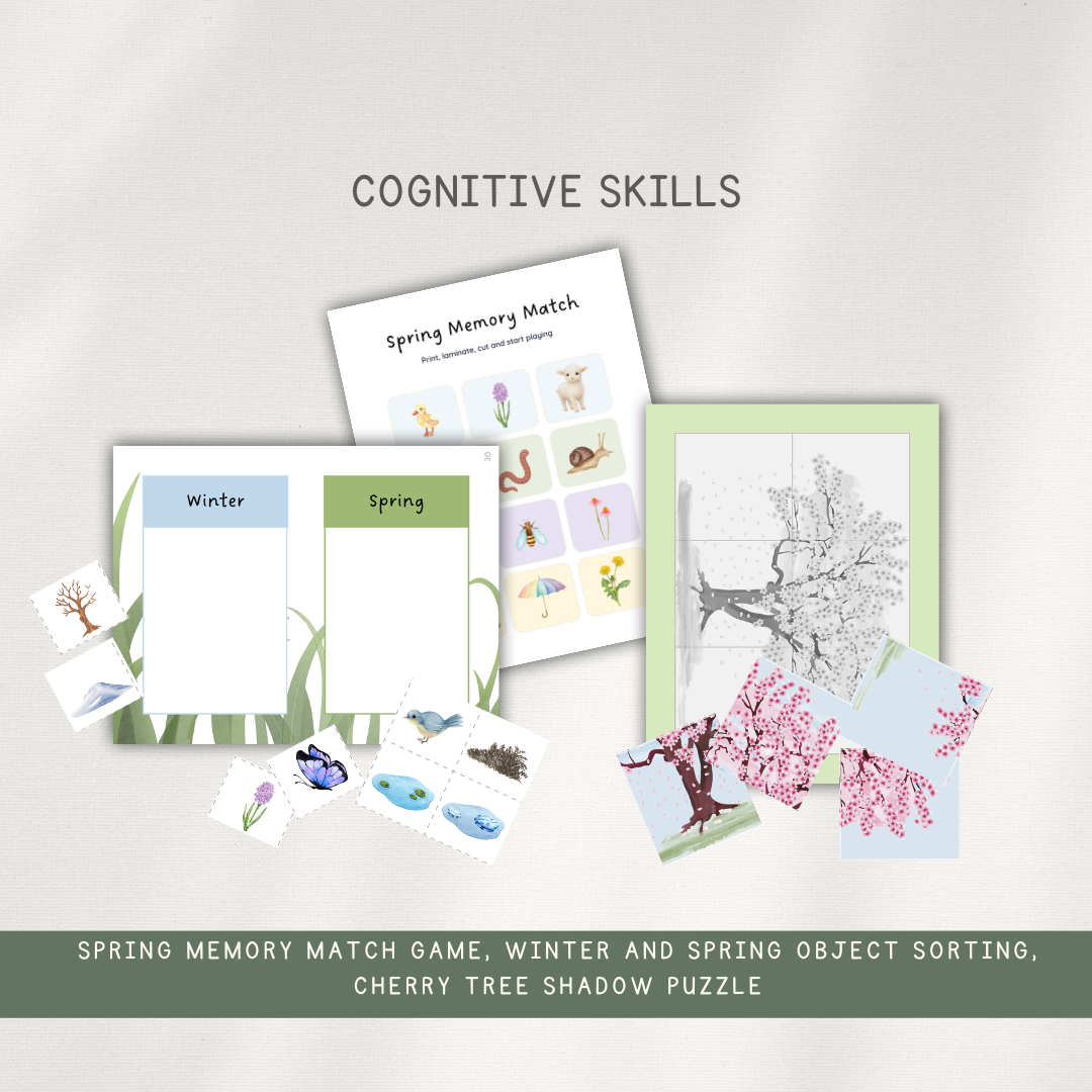 Hello Spring! Activity Bundle - Printed Packet - Chickadees Wooden Toys