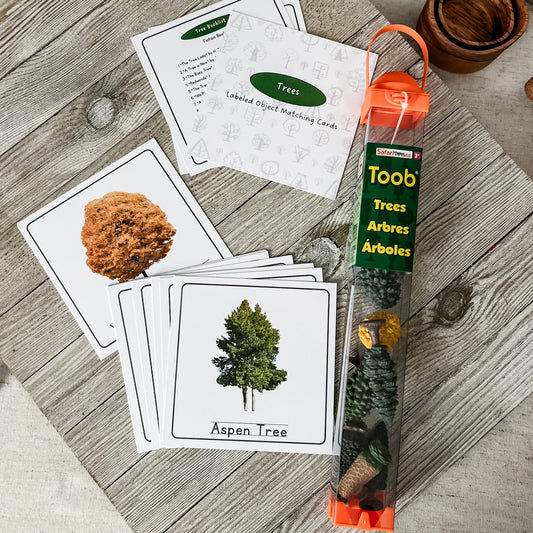 Tree Matching - Cards & Figures - Chickadees Wooden Toys