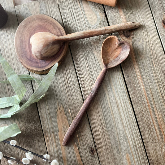 Wild Olive Wood Heart Spoon