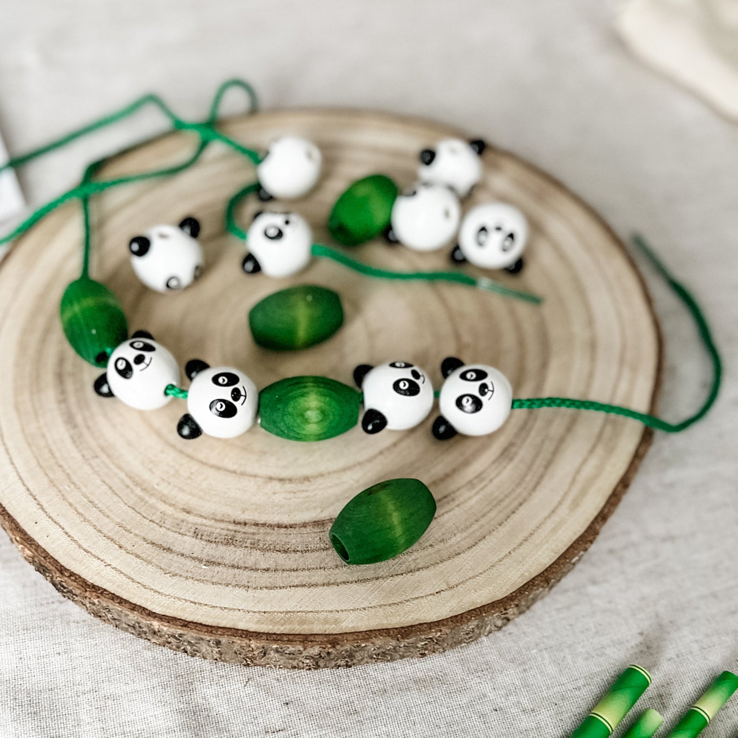 Wooden Panda Bead Lacing Set