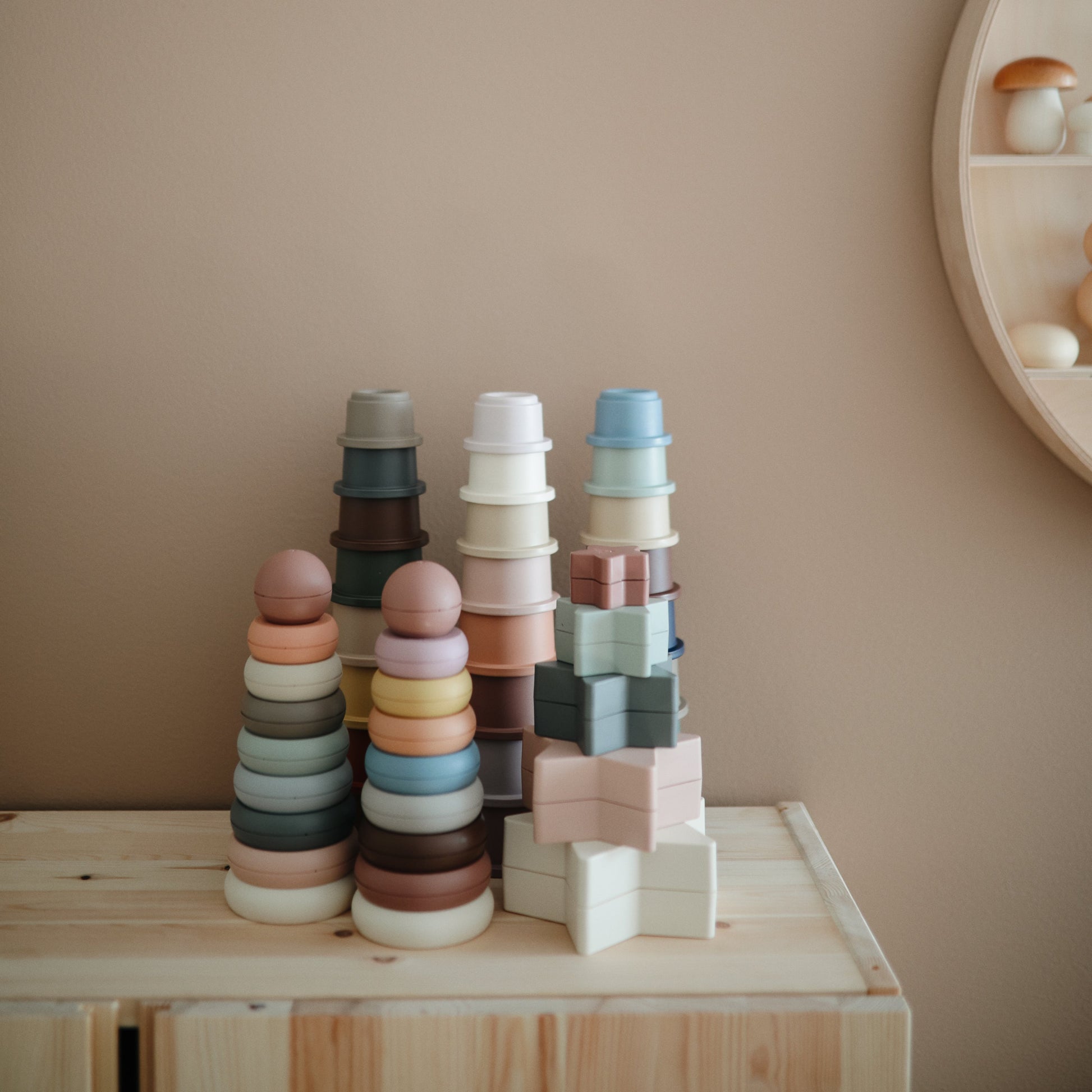 Stacking Rings Toy - Chickadees Wooden Toys
