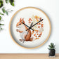 Autumn Squirrel Wall Clock - Whimsical Home Decor for Nature Lovers