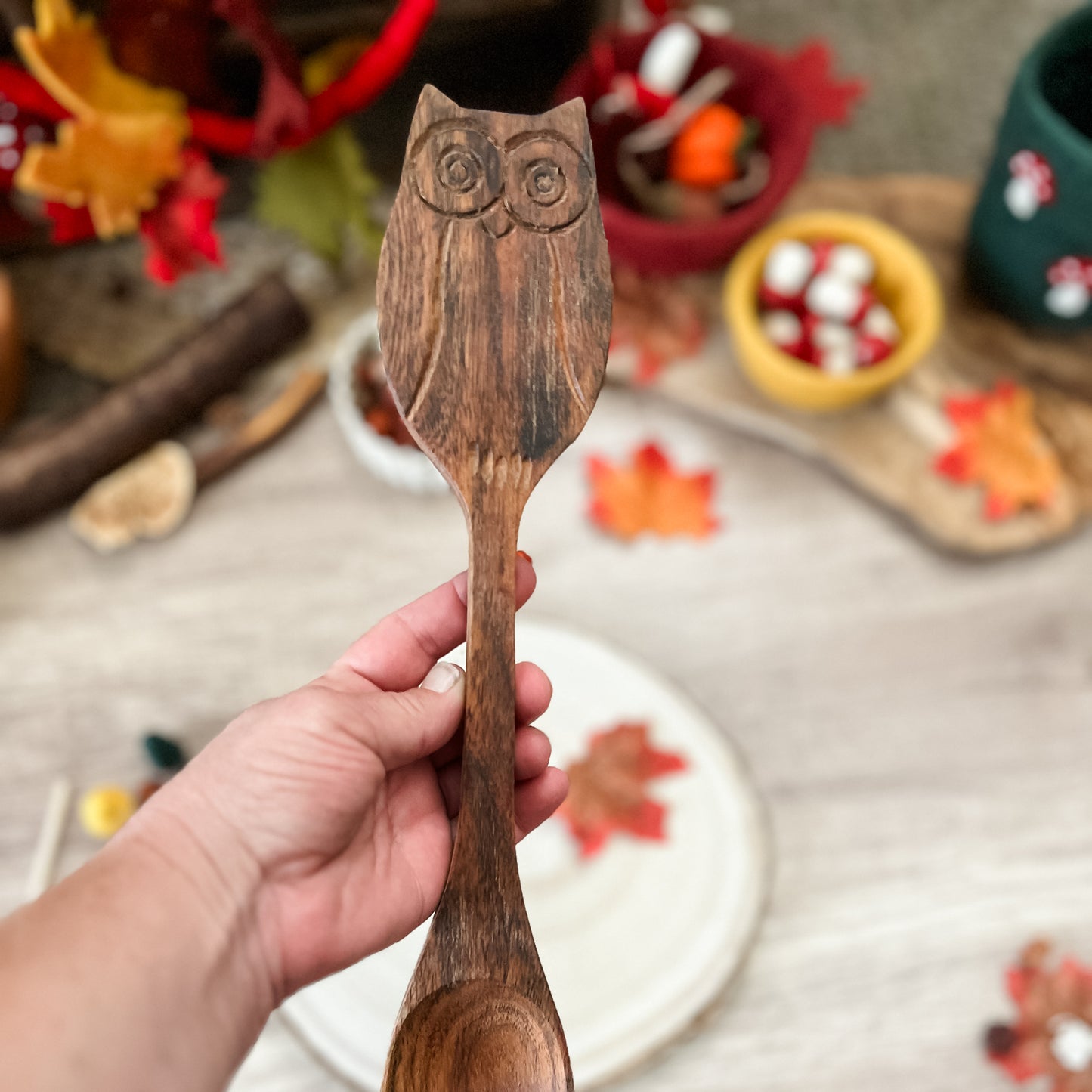 Large Acacia Wood Woodland Spoons