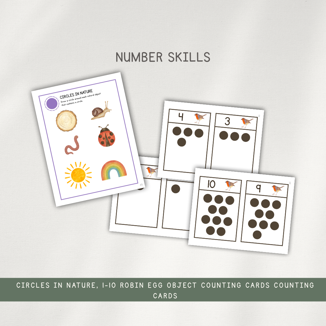 Hello Spring! Activity Bundle - Printed Packet - Chickadees Wooden Toys