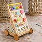 Tiny Land® Premium Natural Wooden Activity Walker