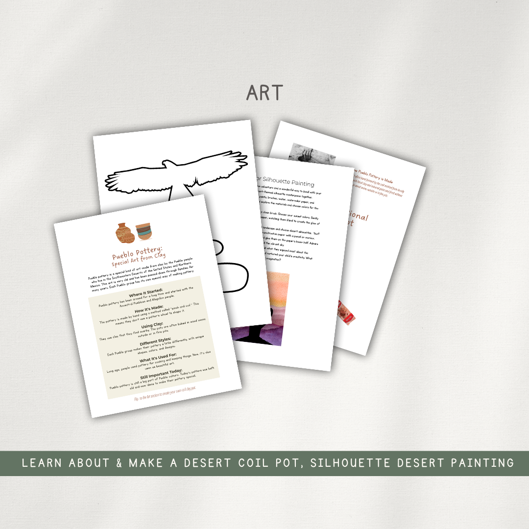 In the Desert Themed Activity Pages - Digital Download
