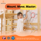 Walnut Modular 9-in-1 Swedish Ladder Wall Gym – Indoor Climber for Kids & Toddlers - Chickadees Wooden Toys