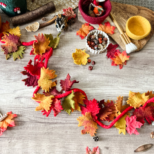 Autumnal Leaves Felt Garland