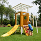 Forest Small Outdoor Toddler Swing Set | Compact Wooden Swing Frame for Babies & Kids