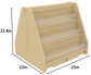 Wooden Classroom Bookshelf – Double Pack 3 Tier Front-Facing Display | 22.4" H x 25" W x 22" D - Chickadees Wooden Toys