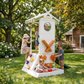 Aloe Wooden Outdoor Playhouse – Slide, Water Wheel Station & Steering Wheel for Toddlers
