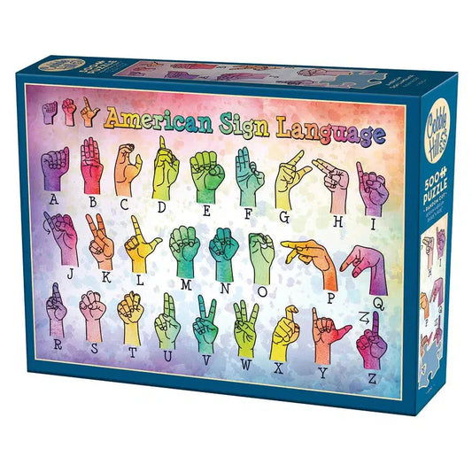 American Sign Language 500 Piece Jigsaw Puzzle Cobble Hill