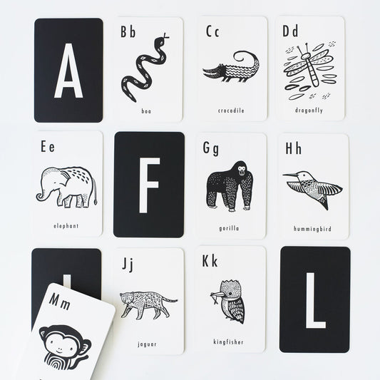 Jungle Alphabet Cards - Chickadees Wooden Toys