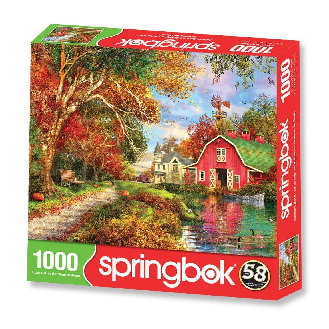 Autumn Barn 1000 Piece Jigsaw Puzzle Springbok