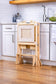 Plum - 3 in 1 Foldable Kitchen Tower, Step Stool and Chalkboard