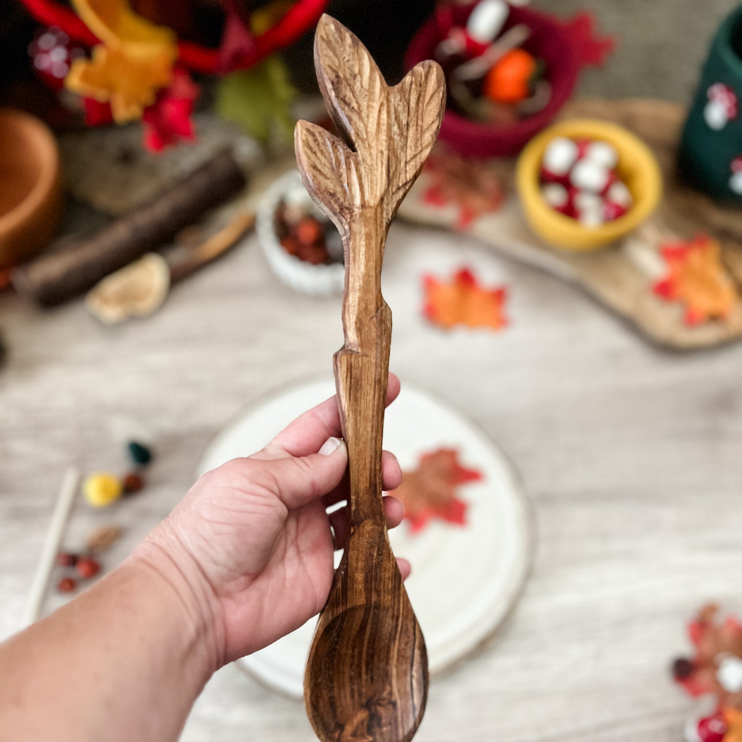 Large Acacia Wood Woodland Spoons