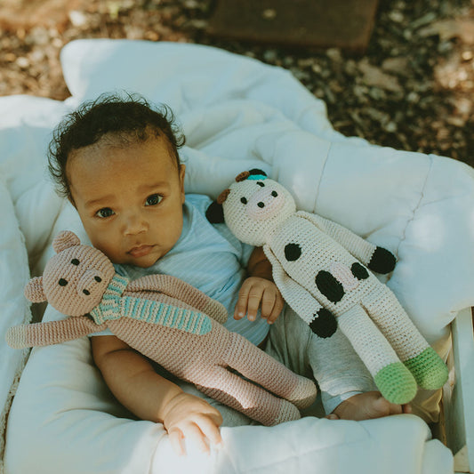 Farm Animal - Plush Toy Cow - Chickadees Wooden Toys