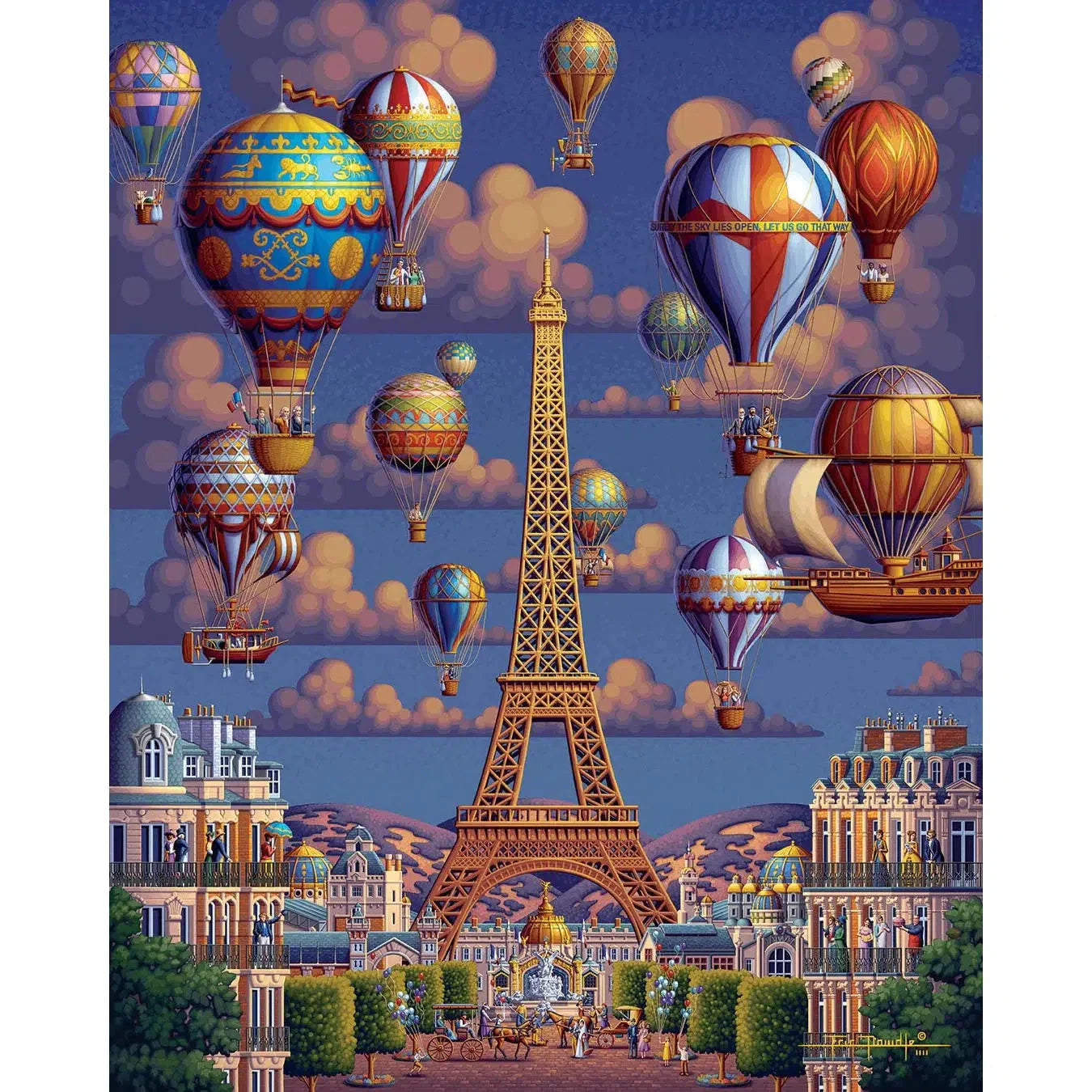 Balloons Over Paris 300 Piece Jigsaw Puzzle Dowdle