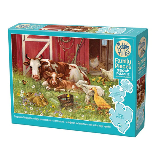 Barnyard Babies 350 Piece Family Jigsaw Puzzle Cobble Hill - Chickadees Wooden Toys