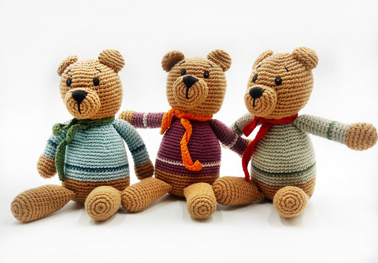 Teddy Bear Rattle - Chickadees Wooden Toys