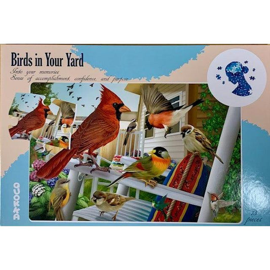 Birds in the Yard 13 Piece Tray Jigsaw Puzzle Quokka - Chickadees Wooden Toys