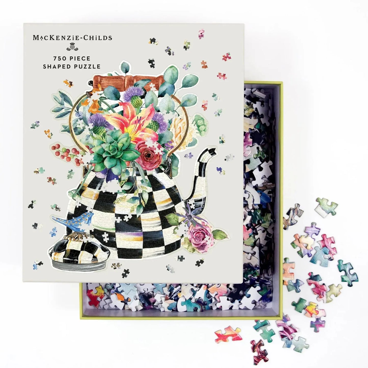 Blooming Kettle 750 Piece Custom Shaped Jigsaw Puzzle Galison