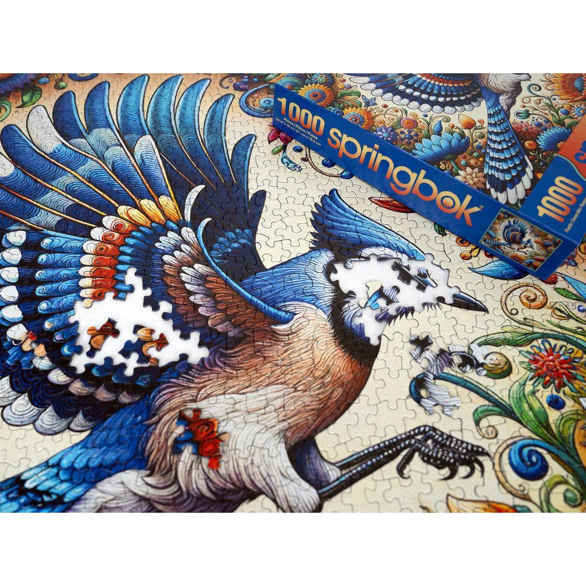 Blue Jay in Summer 1000 Piece Jigsaw Puzzle Springbok