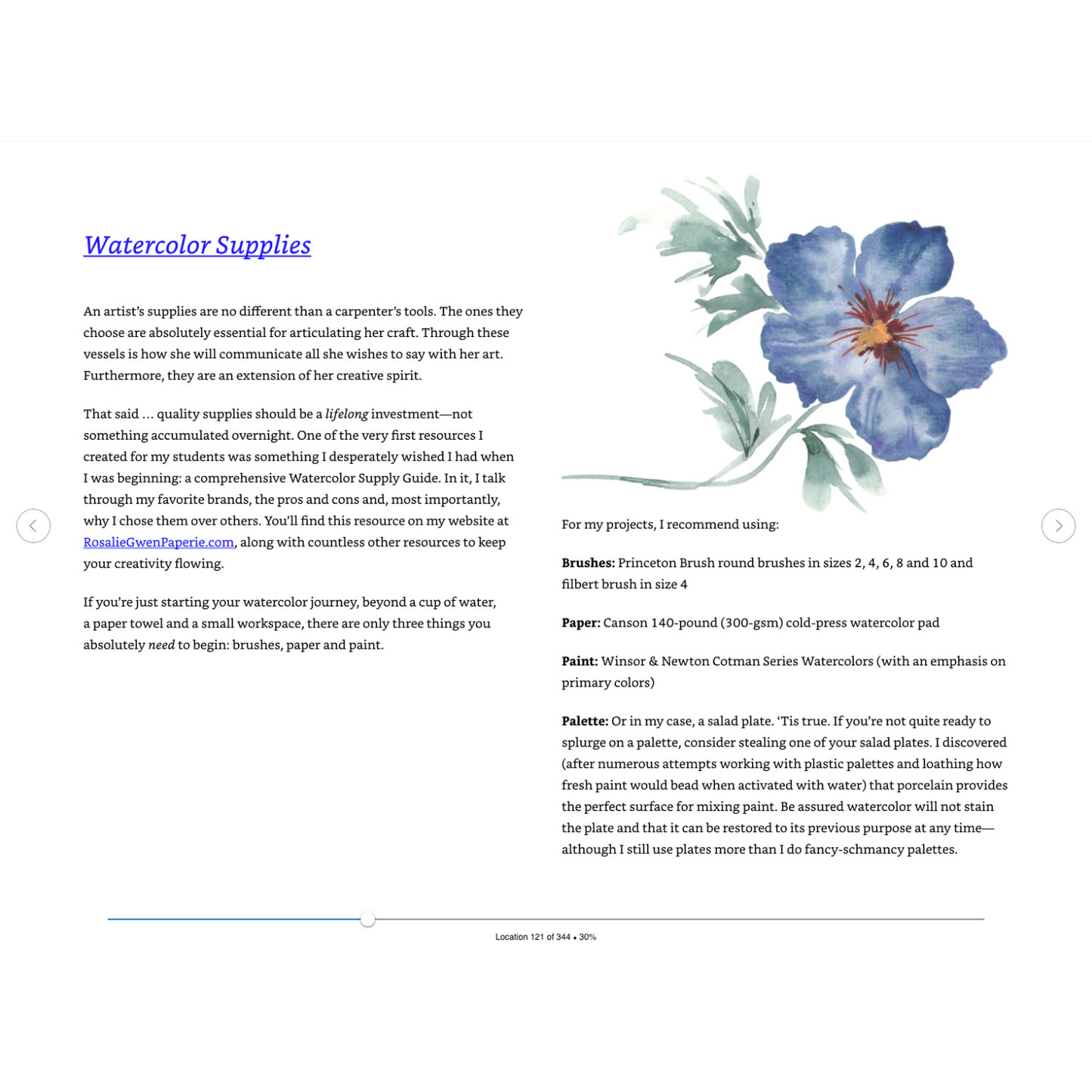 Botanical Watercolor Painting for Beginners: A Step-by-Step Guide to Create Beautiful Floral Artwork (Spiral bound)