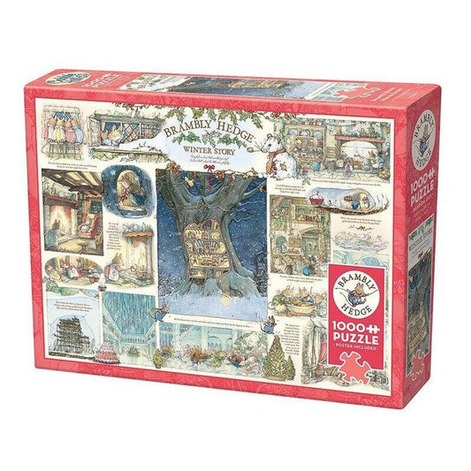 Brambly Hedge Winter Story 1000 Piece Jigsaw Puzzle Cobble Hill - Chickadees Wooden Toys