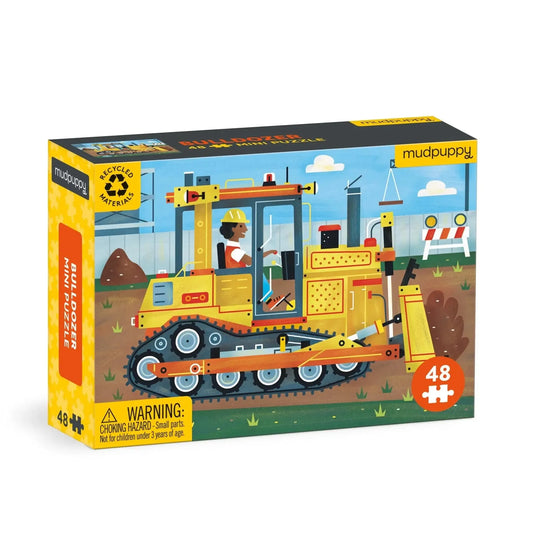Bulldozer 48 Piece Mini Jigsaw Puzzle Mudpuppy