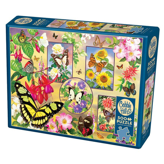 Butterfly Magic 500 Piece Jigsaw Puzzle Cobble Hill - Chickadees Wooden Toys