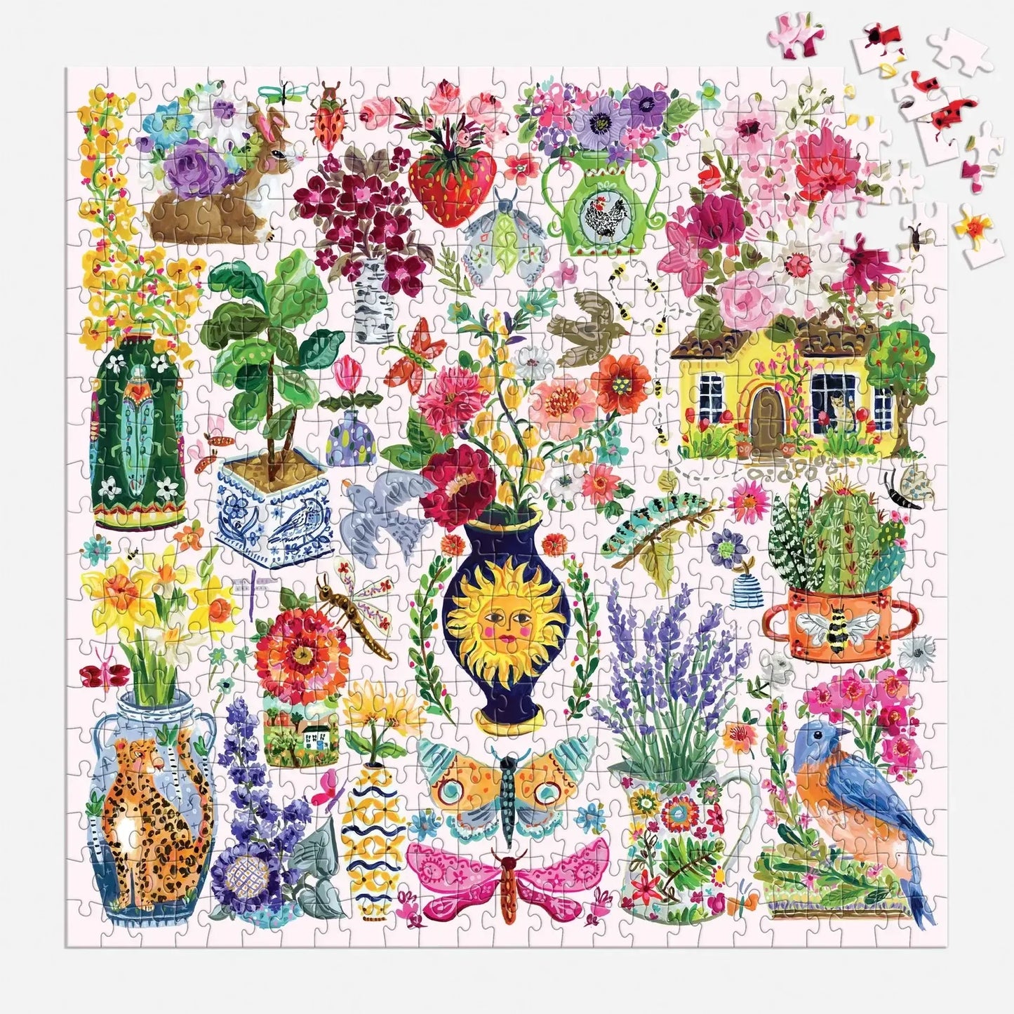 Buzzy Bouquets 500 Piece Jigsaw Puzzle Galison
