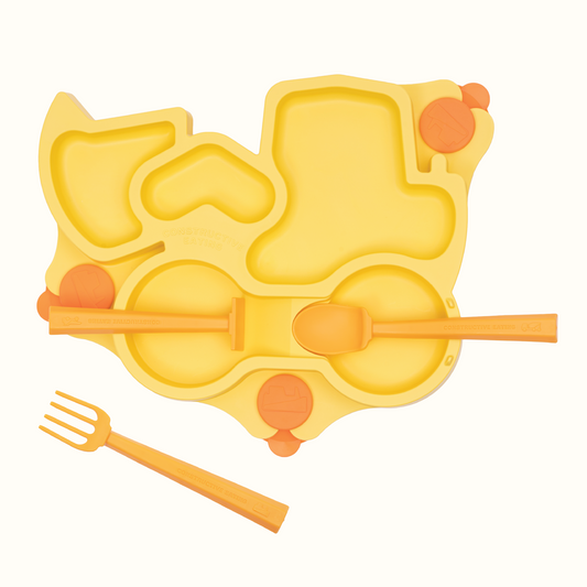 Truck Training Plate and Utensils - Chickadees Wooden Toys