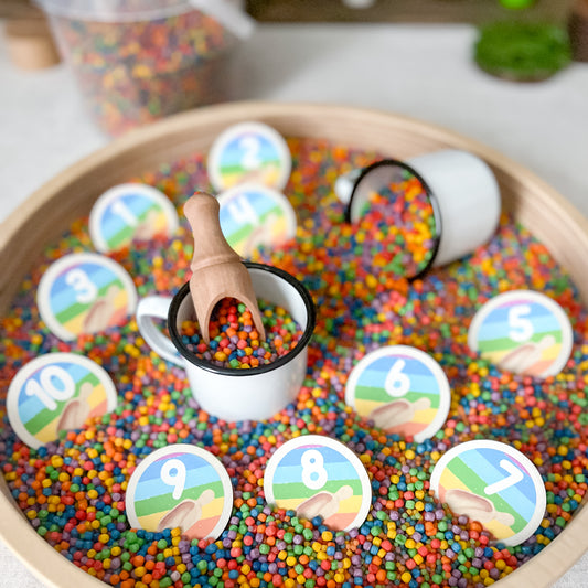 Rainbow Punch Sensory Bucket - Chickadees Wooden Toys