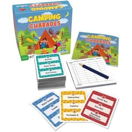 Camping Charades Game - Act Out in the Wild! - Outset - Chickadees Wooden Toys