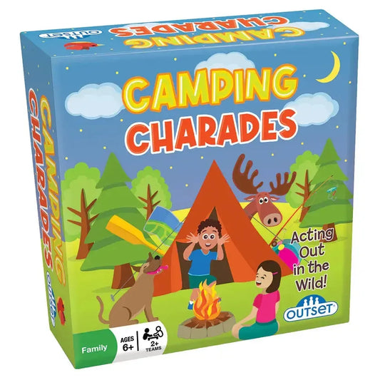 Camping Charades Game - Act Out in the Wild! - Outset - Chickadees Wooden Toys