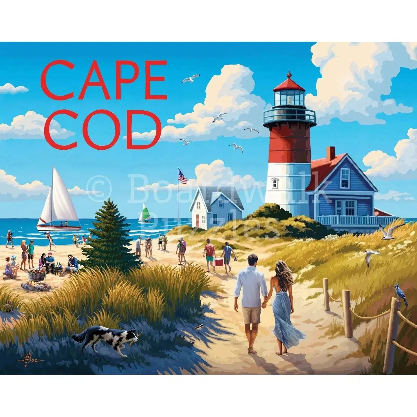 Cape Cod 500 Piece Jigsaw Puzzle Boardwalk