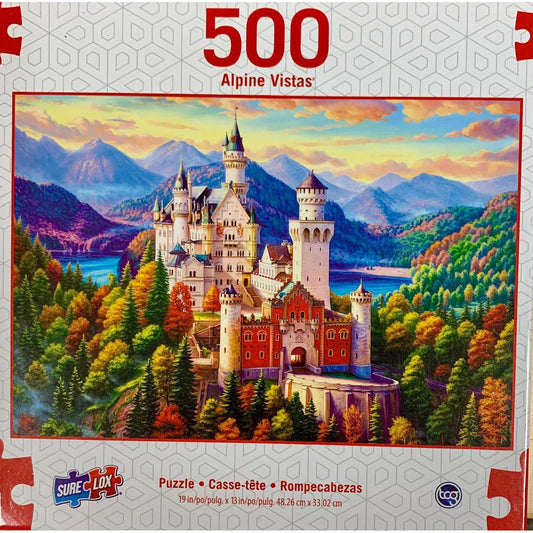 Castle in the Mountains Alpine Vistas 500 Piece Jigsaw Puzzle Sure Lox