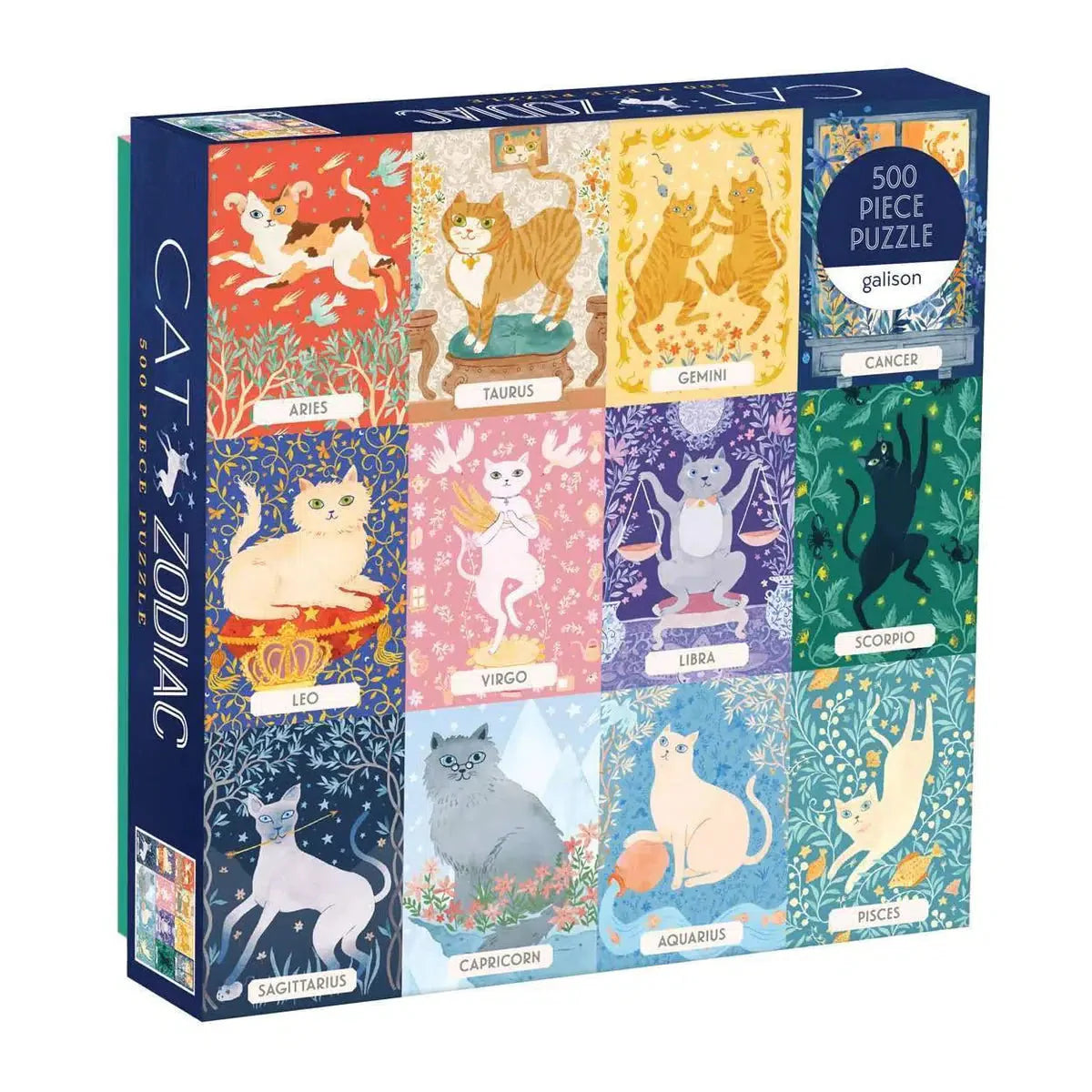 Cat Zodiac 500 Piece Jigsaw Puzzle Galison