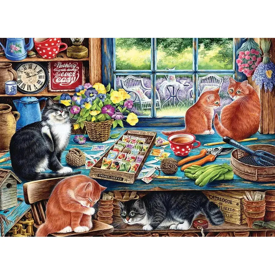 Cats Retreat 1000 Piece Jigsaw Puzzle Cobble Hill