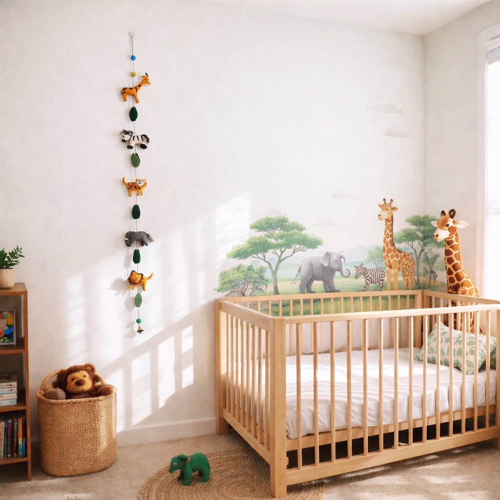 Felt African Safari Animal Garland - Chickadees Wooden Toys