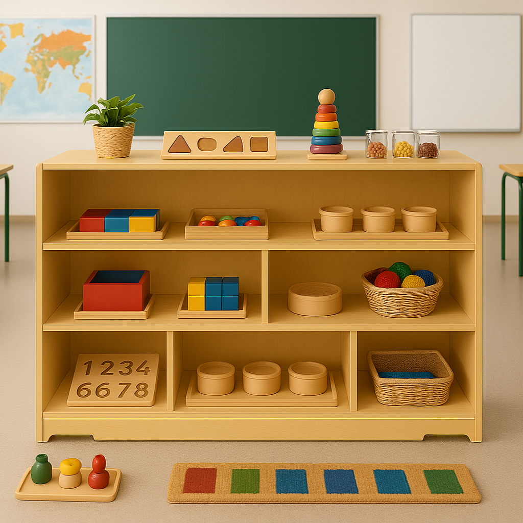 Montessori Classroom Shelf - 4' x 32" - Closed Back