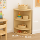 Montessori Classroom Corner Shelf - 24" Tall - Chickadees Wooden Toys