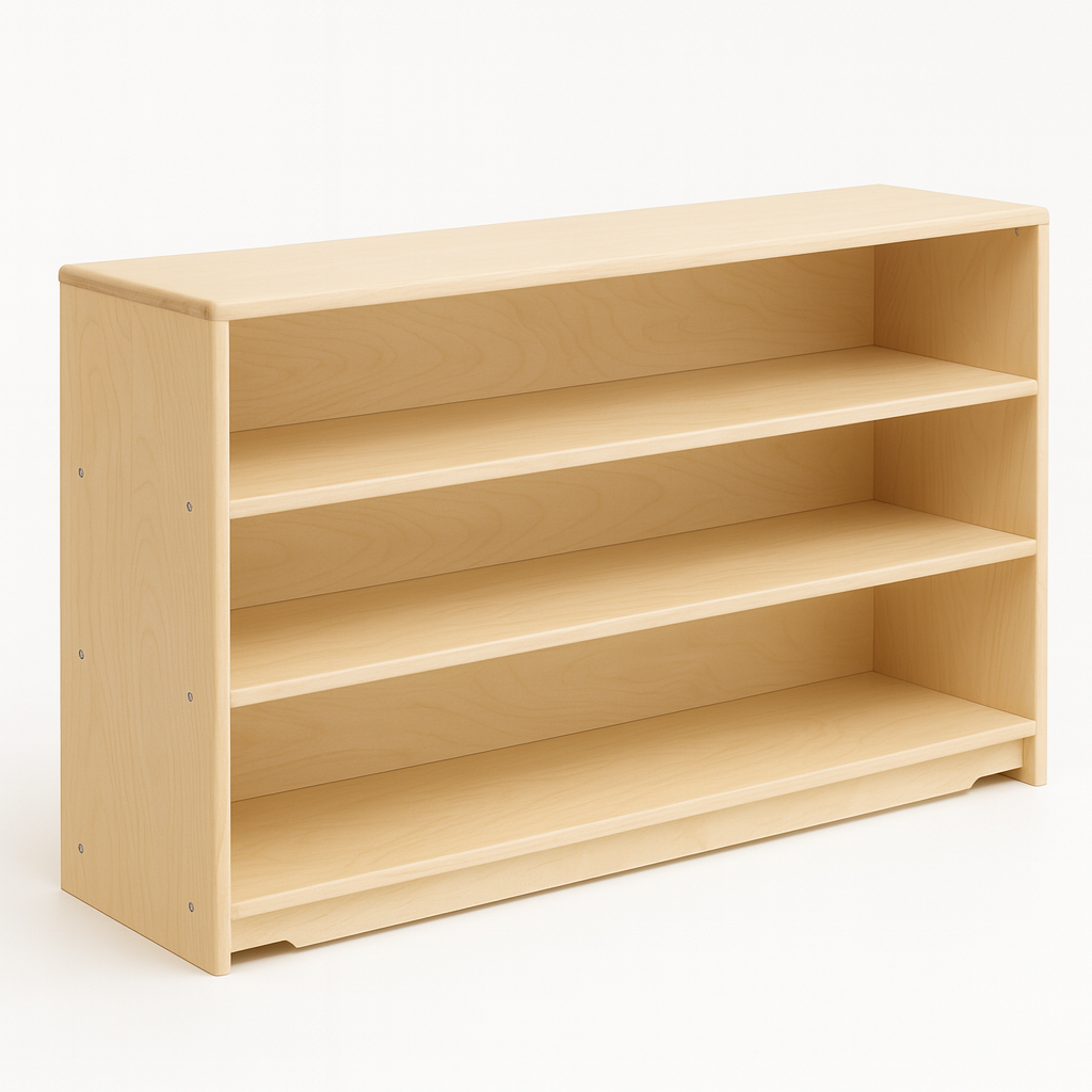 Montessori Classroom Shelf - 5' x 32" - Closed Back - Chickadees Wooden Toys