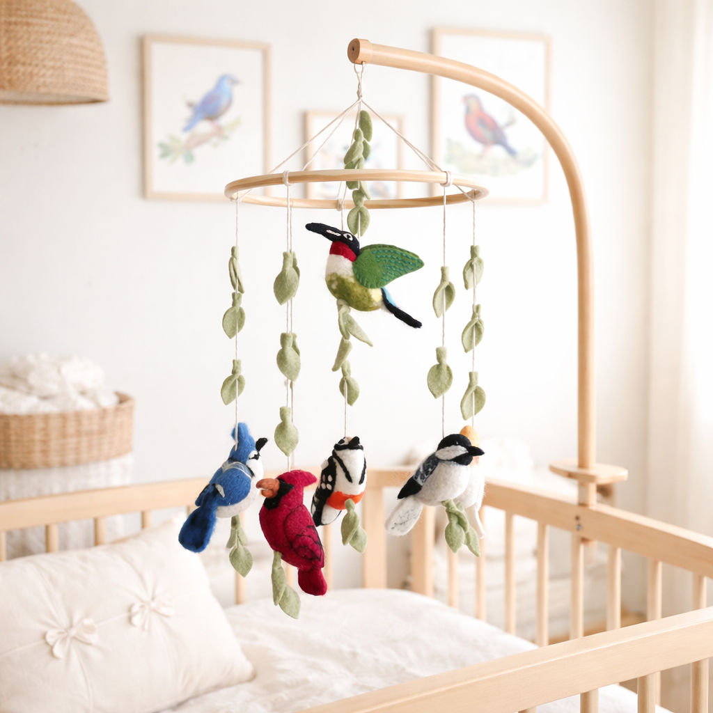 Felt Bird Baby Mobile - Wings of America