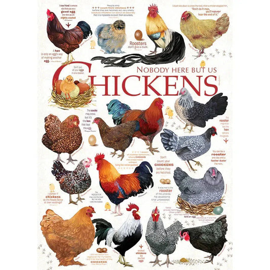 Chicken Quote 1000 Piece Jigsaw Puzzle Cobble Hill