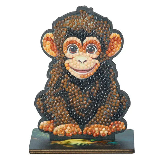 Chimp "Jungle" Crystal Art Buddies Kit Craft Buddy