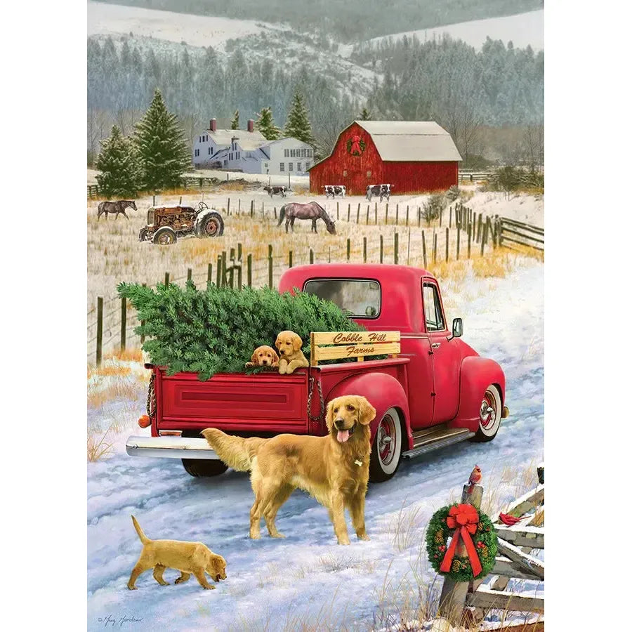 Christmas on the Farm 1000 Piece Jigsaw Puzzle Cobble Hill