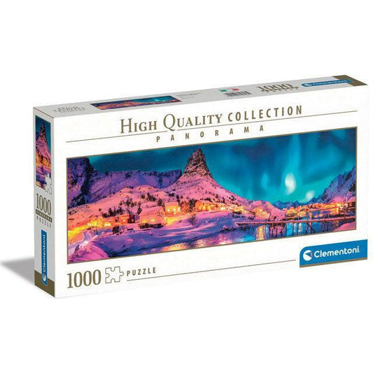 Colorful Night Over Lofoten Islands 1000 Piece Pano Jigsaw Puzzle Clementoni