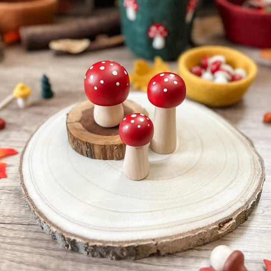 Red Autumn Mushrooms